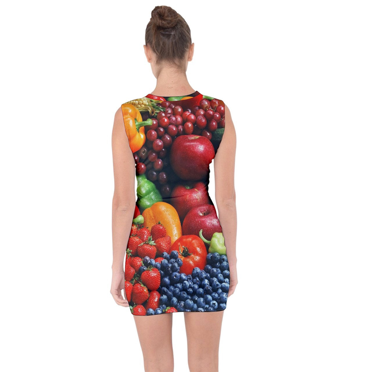 Fruit Snacks Lace Up Bodycon Dress