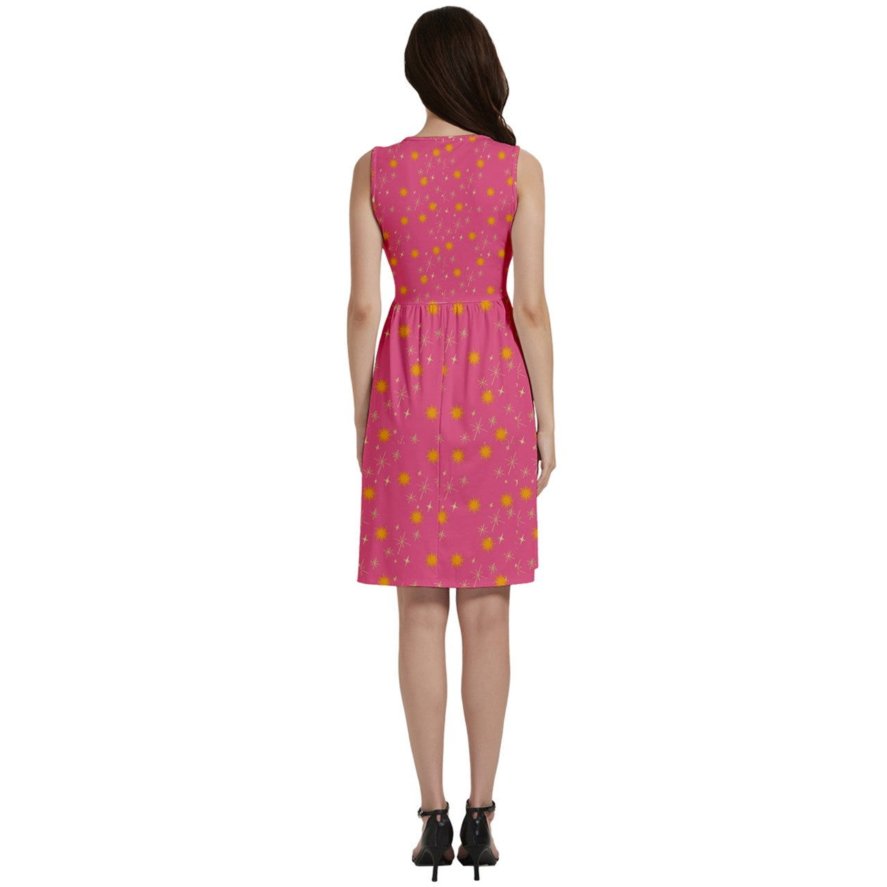 Pink Whimsy Pocket Dress With Pocket