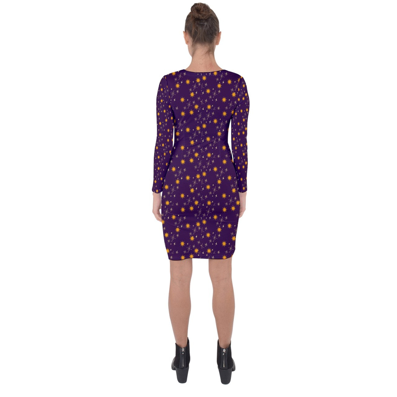Purple Whimsy Asymmetric Cut-Out Shift Dress