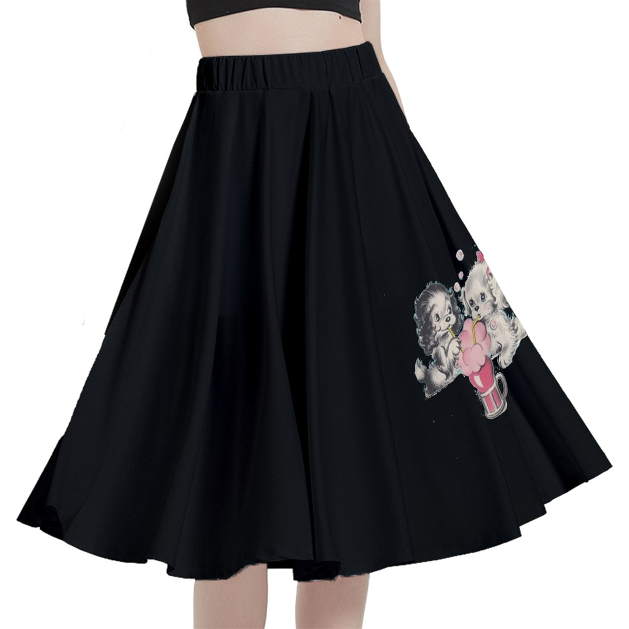 Puppy Pop Shoppe Midi Skirt With Pocket