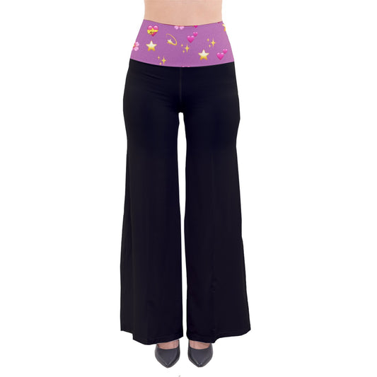 Sweet Emoji Foldover Yoga Pants