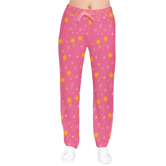 Pink Whimsy Velvet Tracksuit Pants