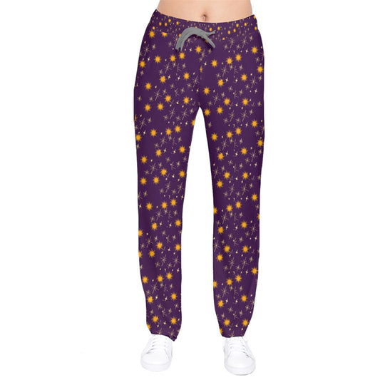 Purple Whimsy Velvet Tracksuit Pants