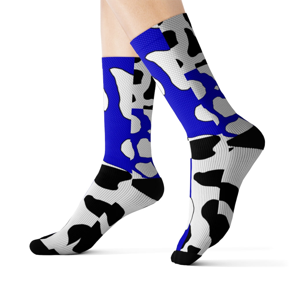 e-boy Blue Cowboi Sublimation Socks