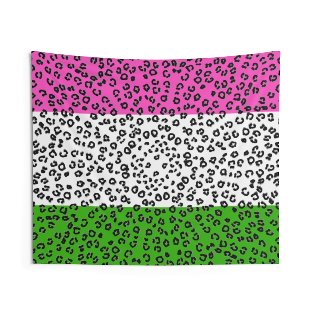 Genderqueer Flag Cheetah Wall Tapestries