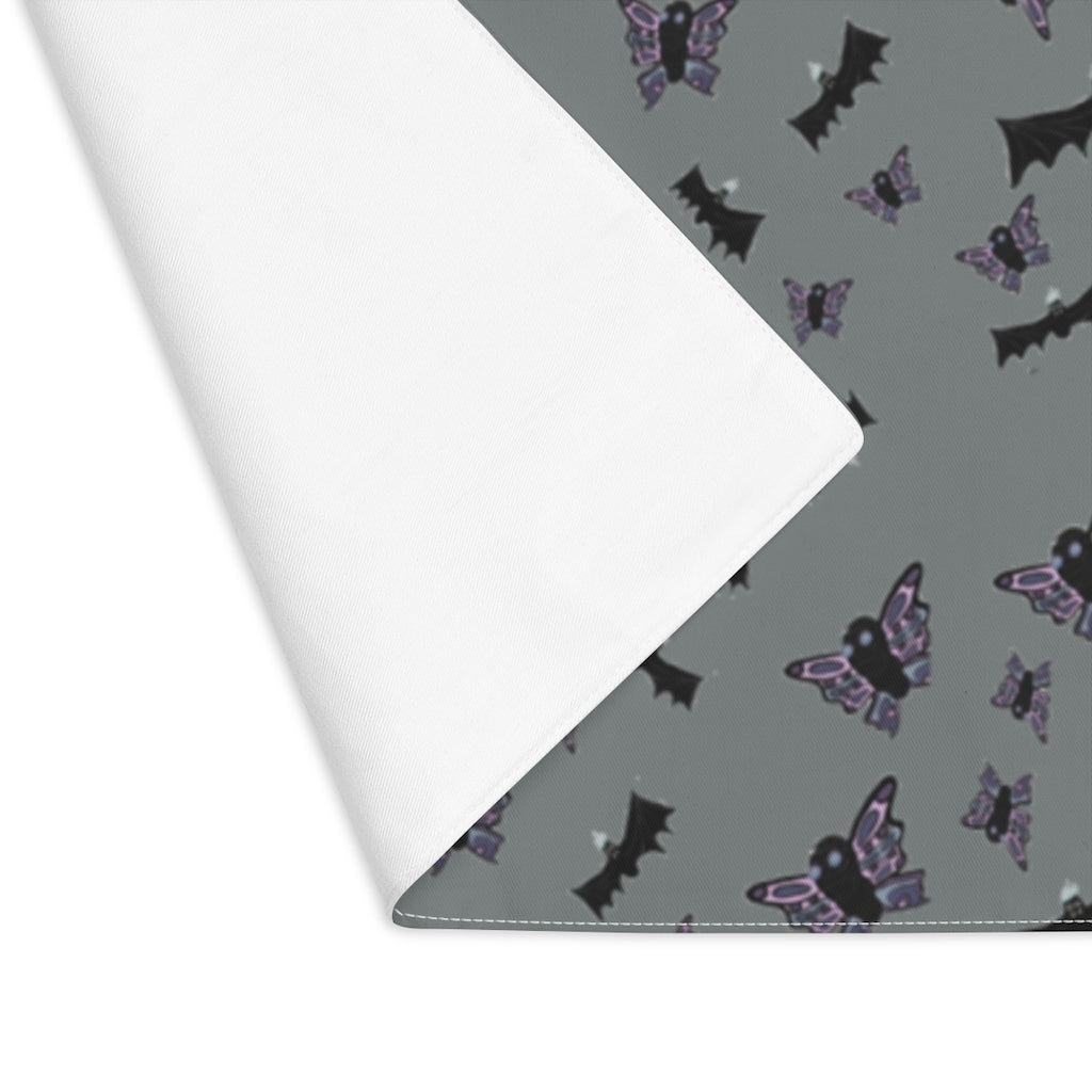 butterflies and bats grey Placemat