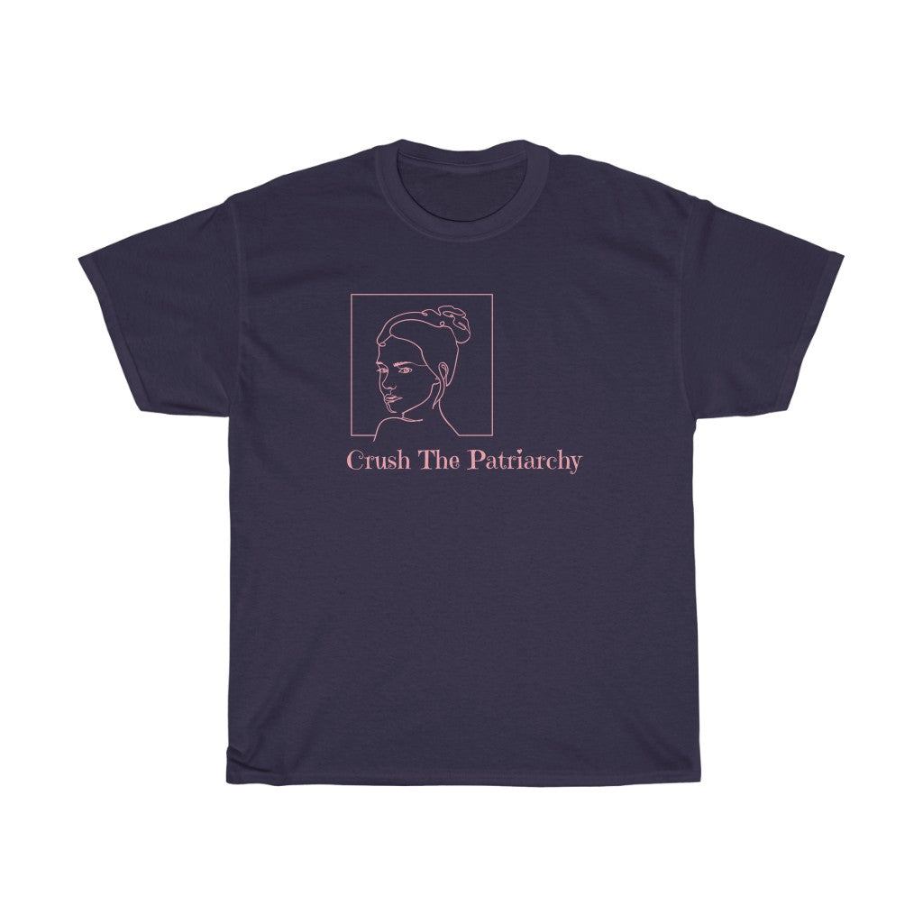 Crush The Patriarchy Pink Cotton Tee