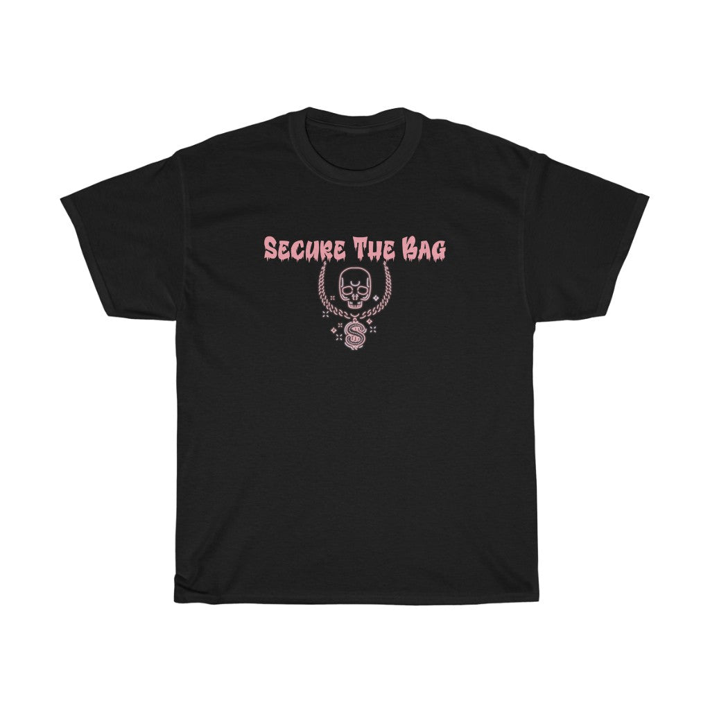 Secure The Bag Pink Cotton Tee