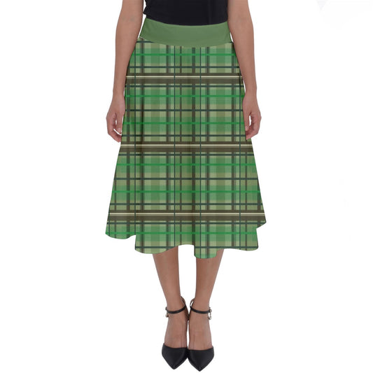 green strap Green academia Perfect Length Midi Skirt