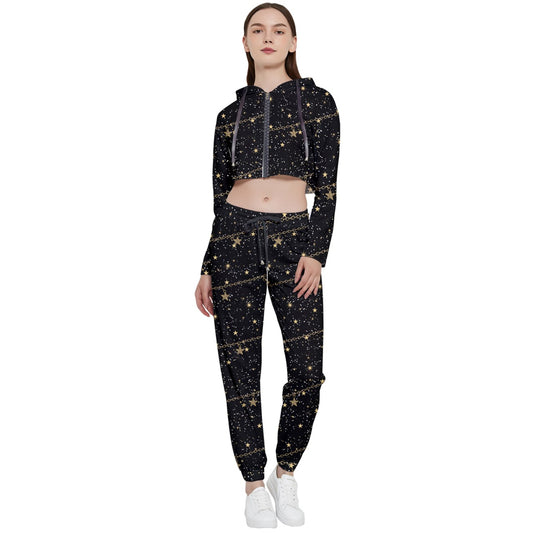 chain of stars starter Cropped Track Suit