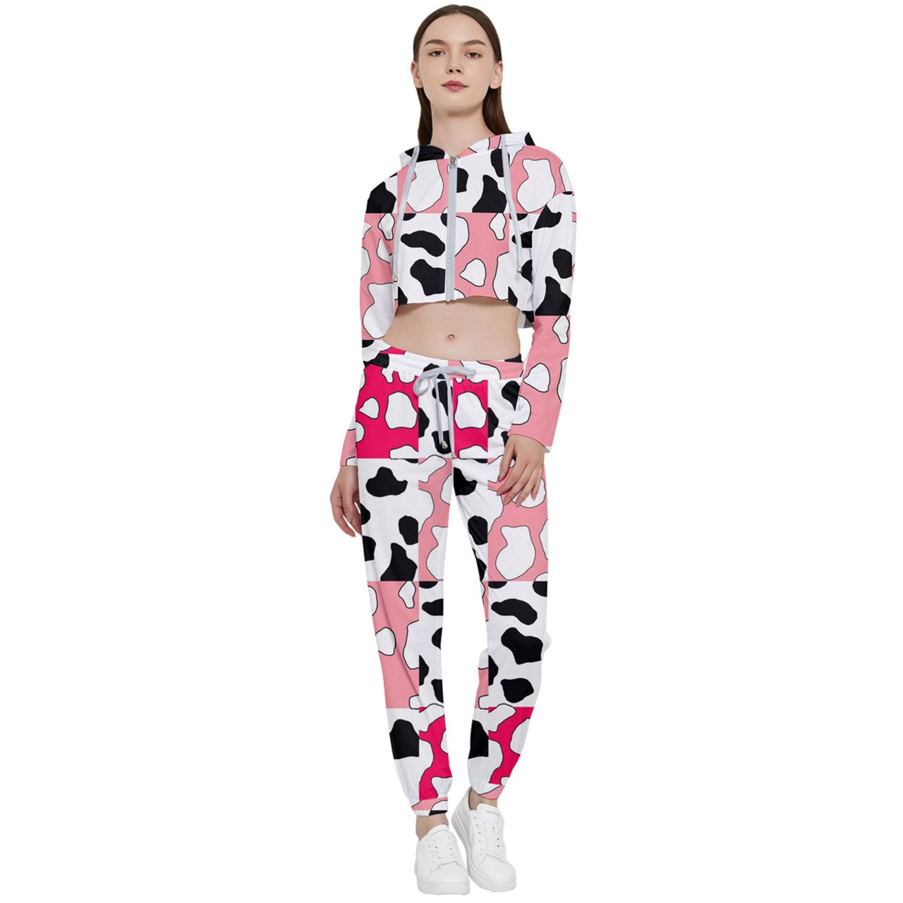cowboi pink  Cropped Track Suit