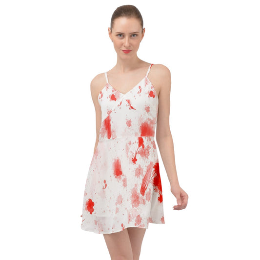 blood spatter Summer Time Chiffon Dress
