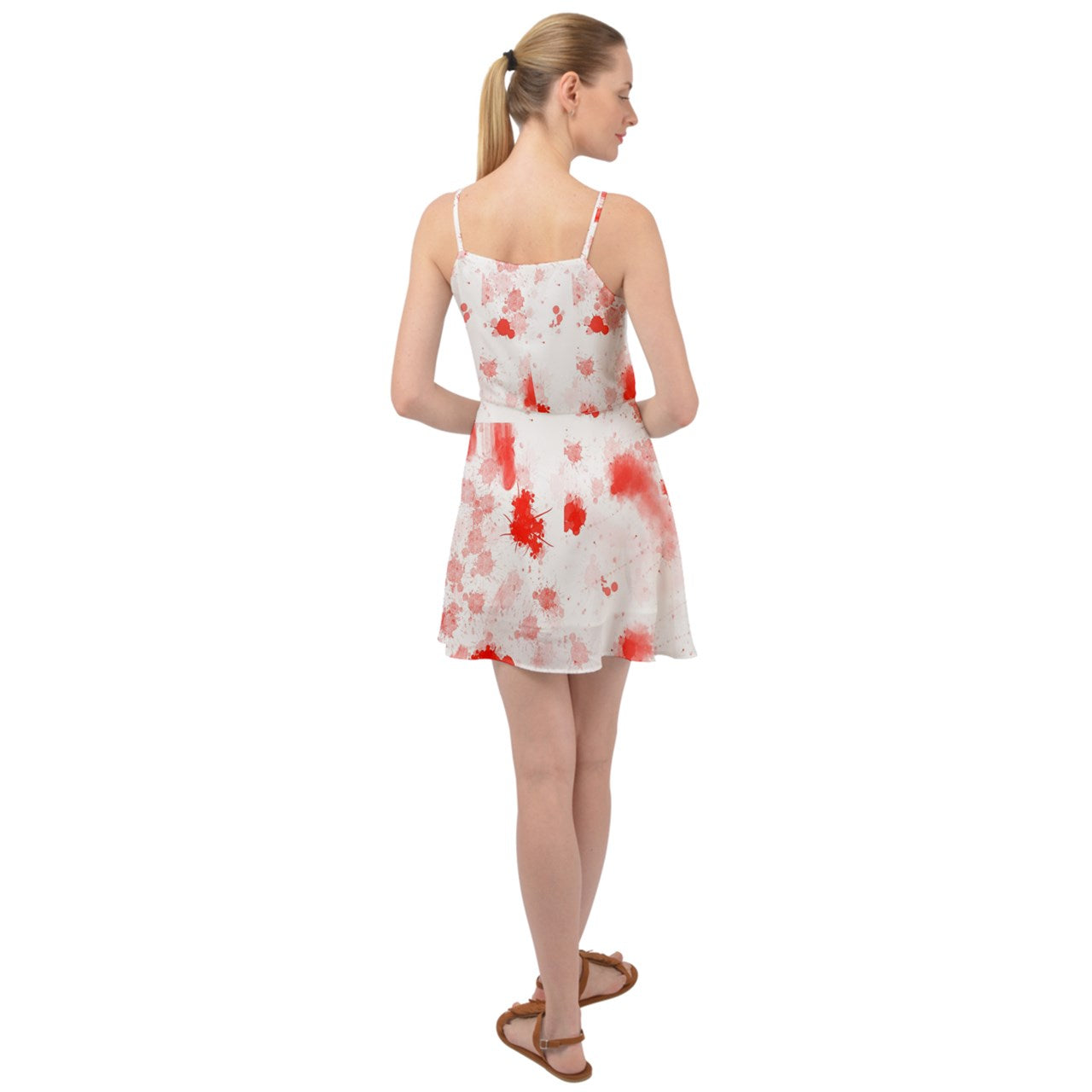 blood spatter Summer Time Chiffon Dress
