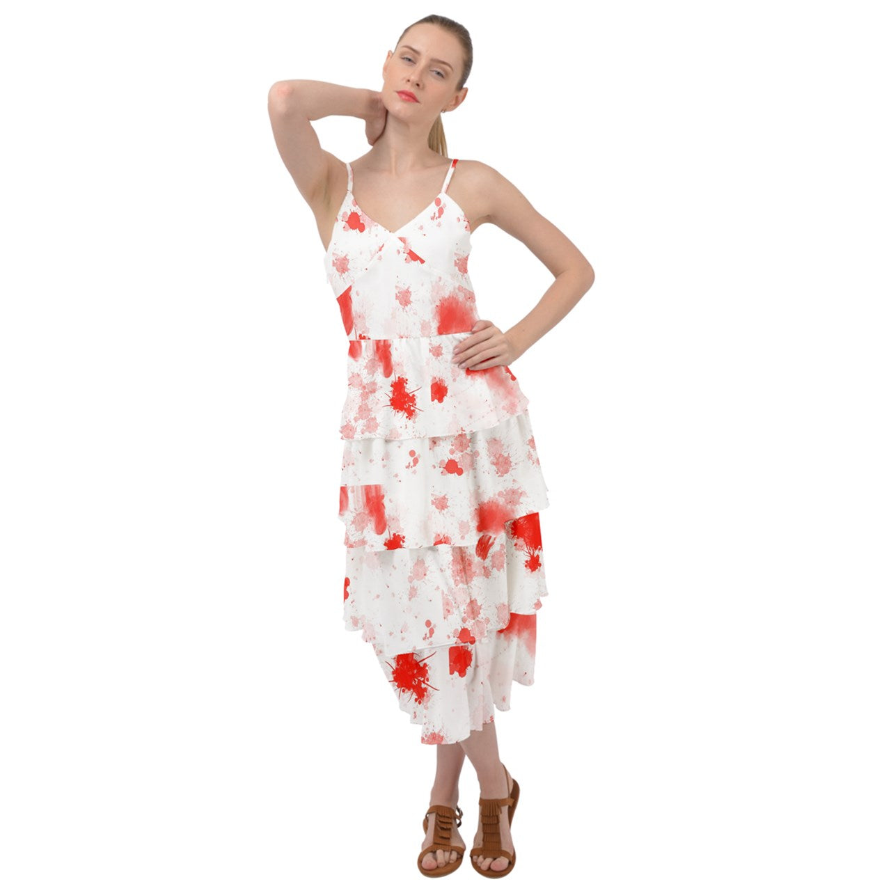 blood spatter Layered Bottom Dress