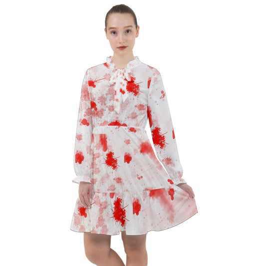 blood spatter All Frills Chiffon Dress
