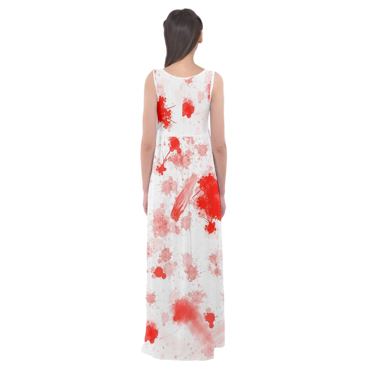 blood spatter Empire Waist Maxi Dress