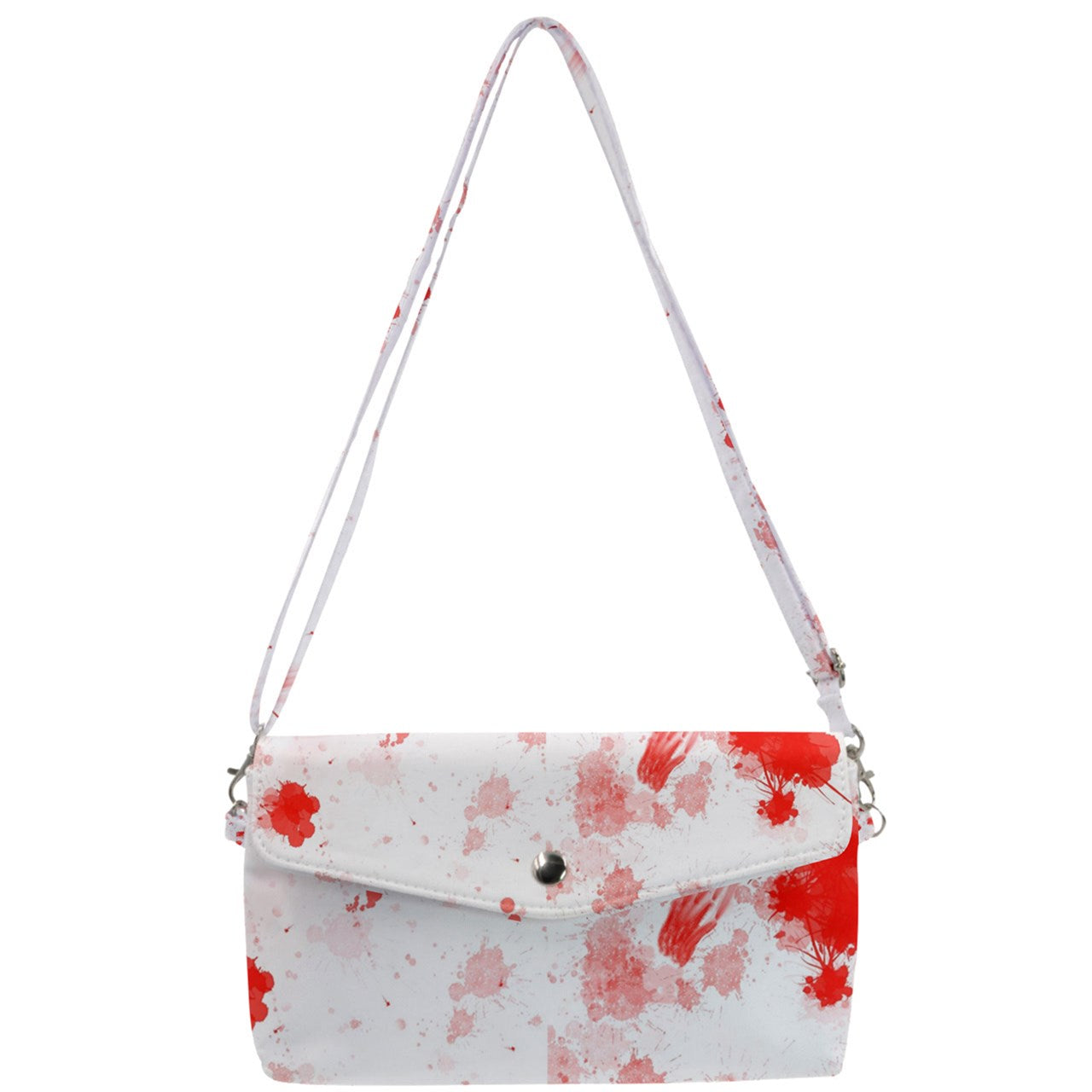 blood spatter Removable Strap Clutch Bag