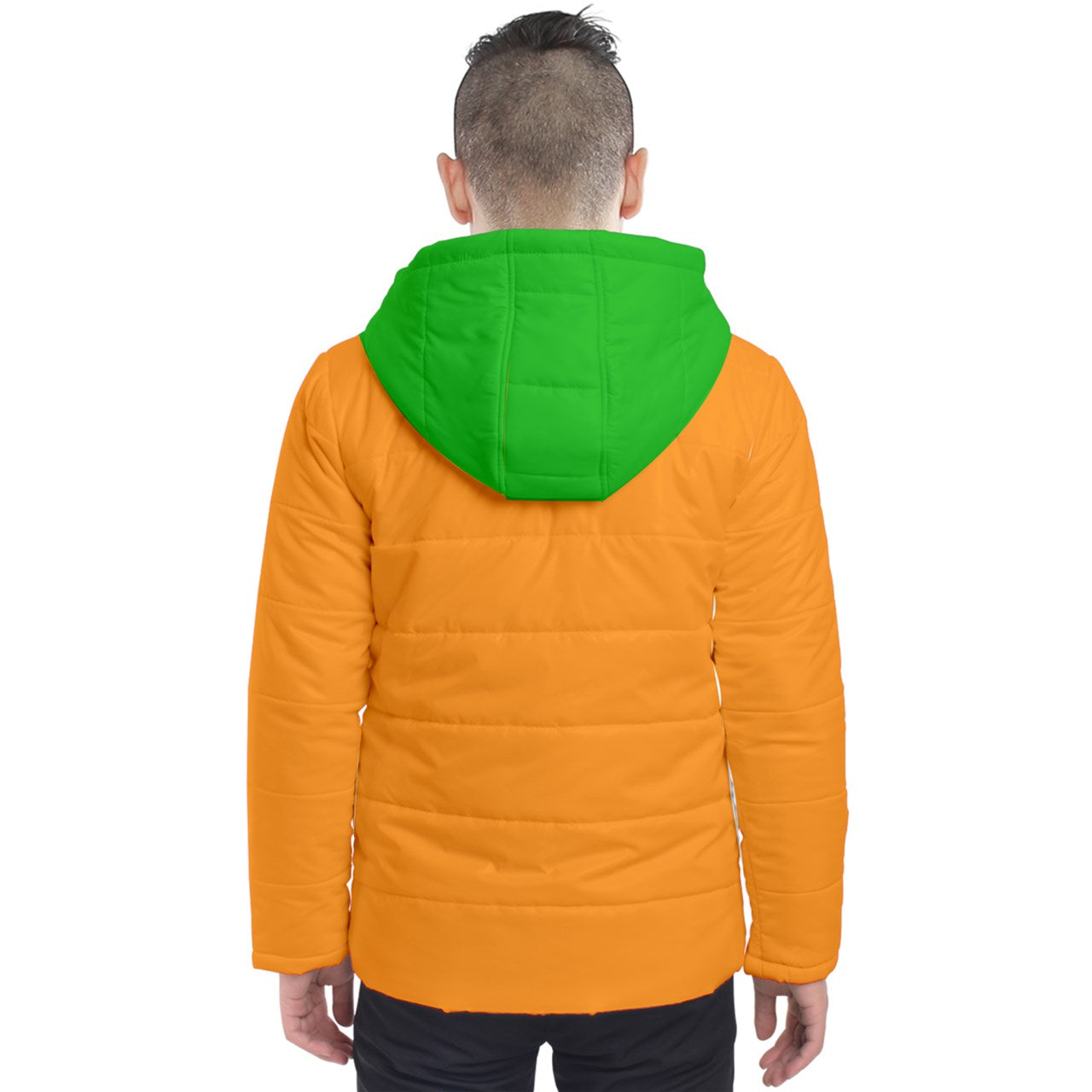 one of the boys neon Hooded Puffer Jacket