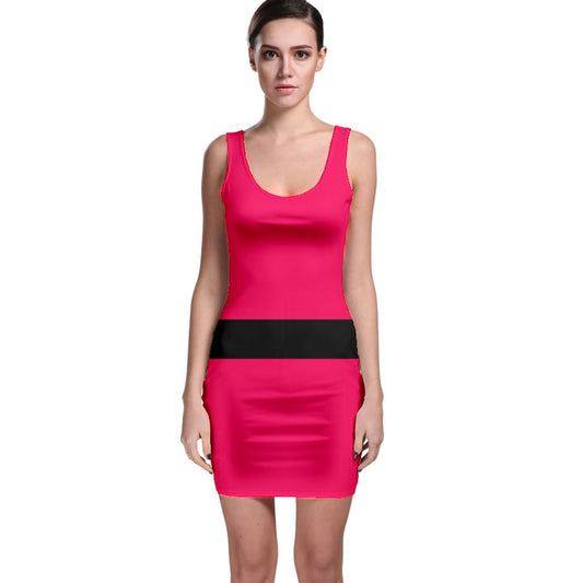 hot pink strapped Bodycon Dress