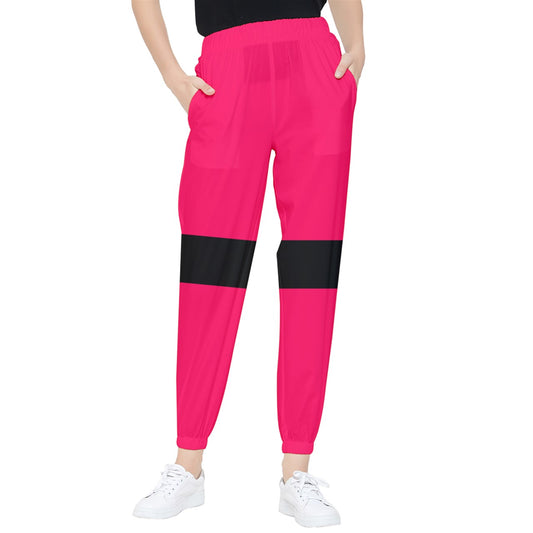 hot pink strapped Tapered Pants
