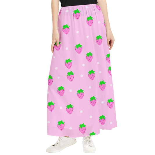 strawberrie's pink Maxi Chiffon Skirt