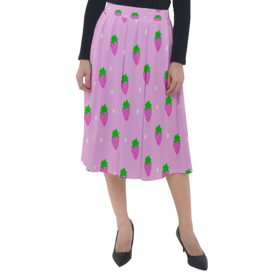 strawberrie's pink Classic Velour Midi Skirt