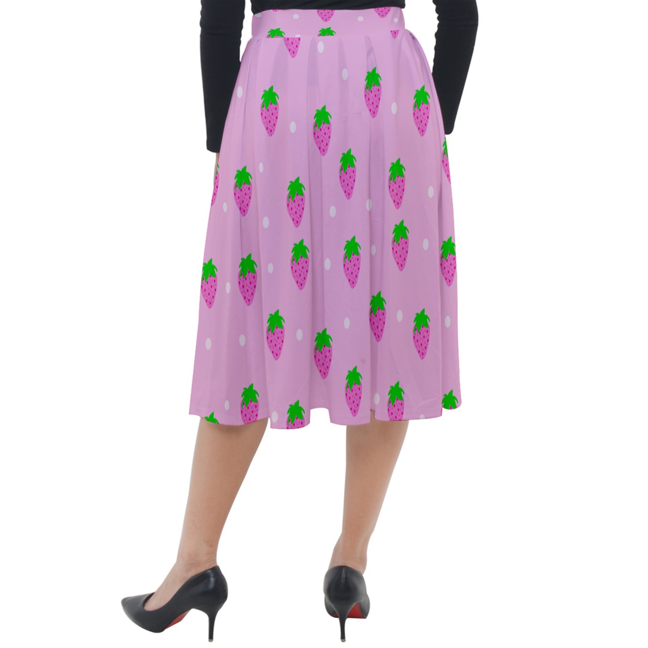 strawberrie's pink Classic Velour Midi Skirt