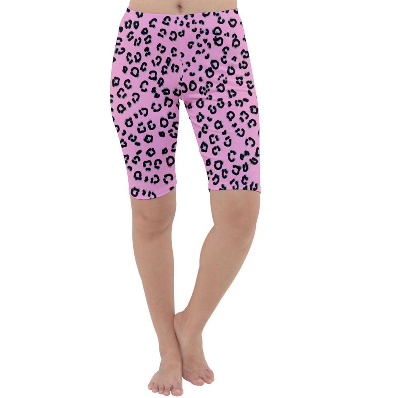 pink cheetah Cropped Leggings