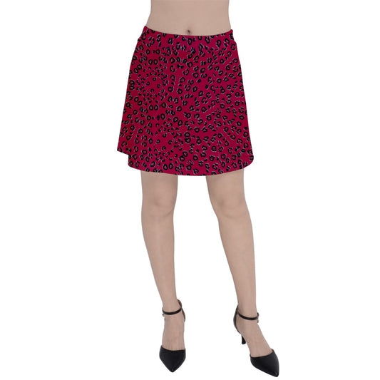 Red Cheetah Panel Skirt