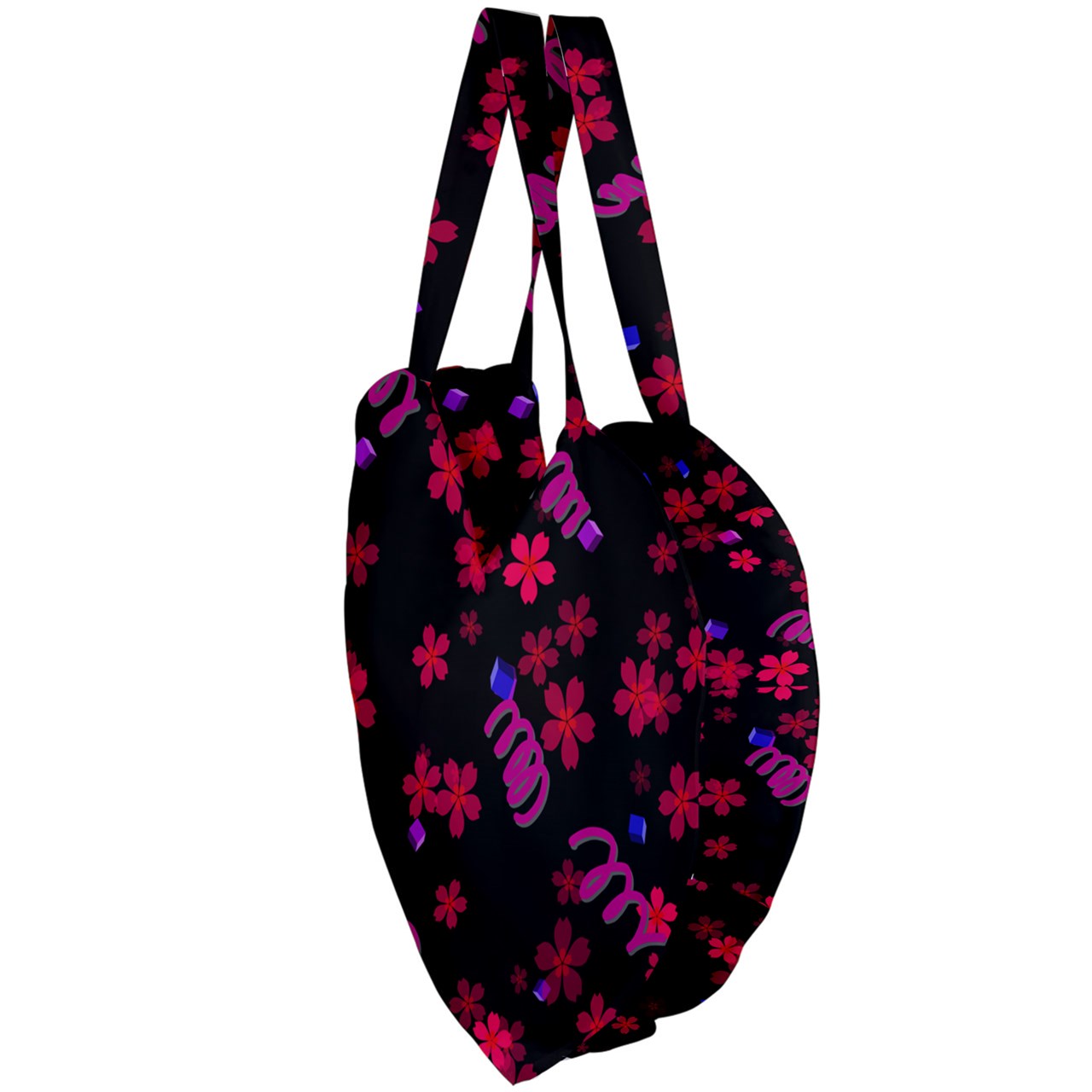 springed flowers Giant Heart Shaped Tote