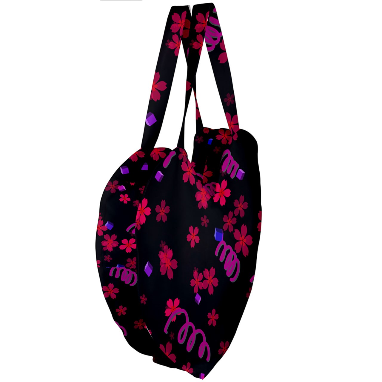 springed flowers Giant Heart Shaped Tote