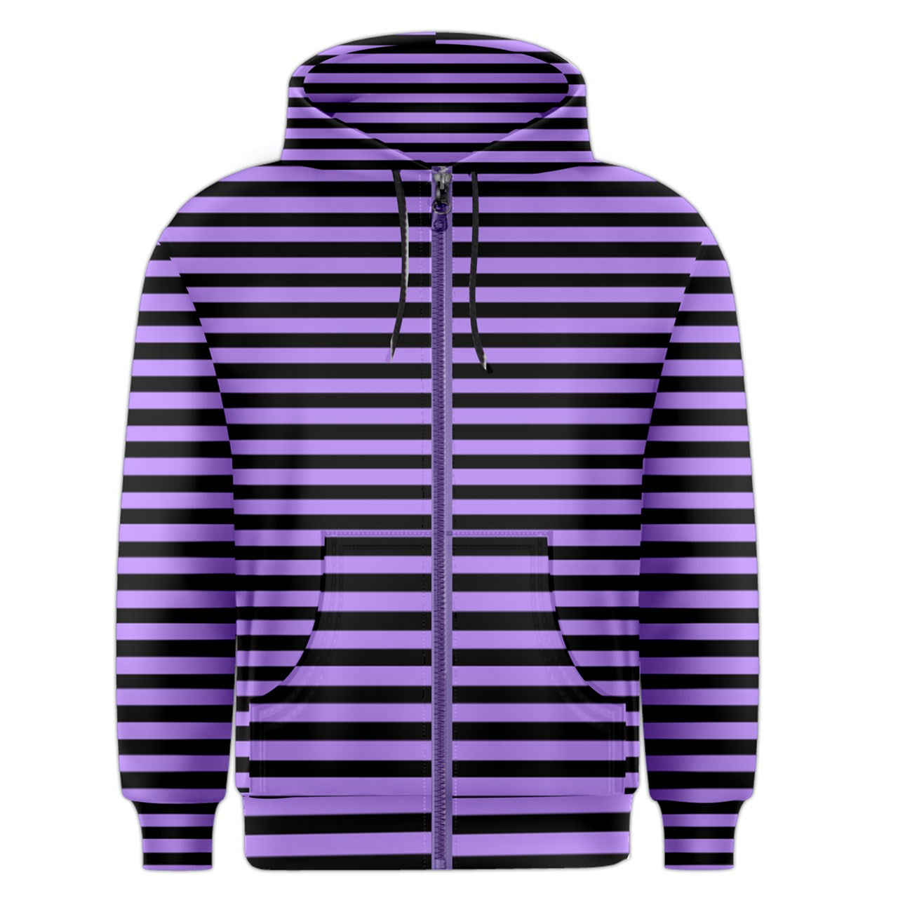 purple stripe Zipper Hoodie