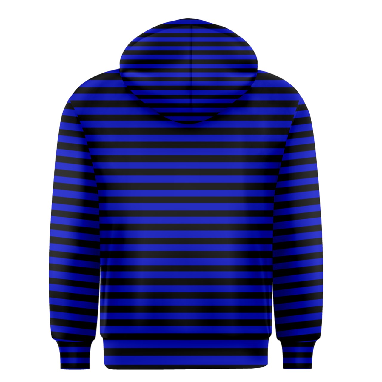 non-binary blue stripe Zipper Hoodie