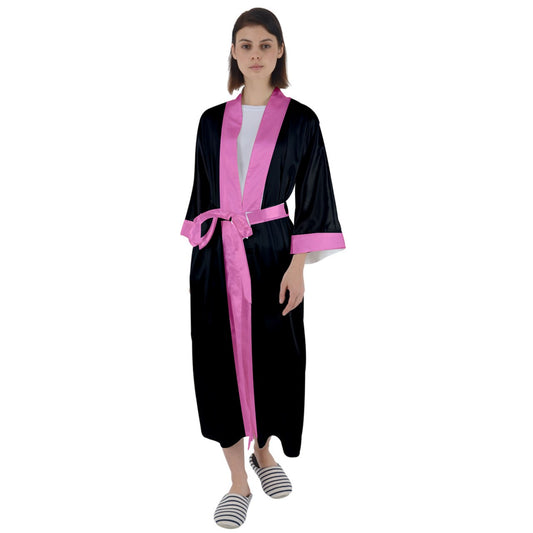 Pink Strap Satin Robe