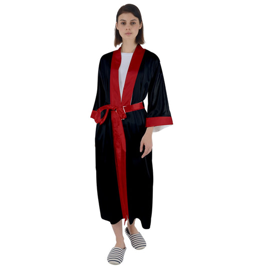 Red Strap Satin Robe