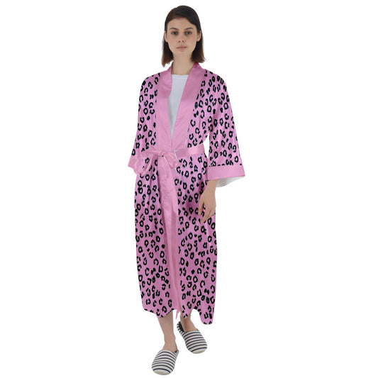 pink cheetah Satin Robe