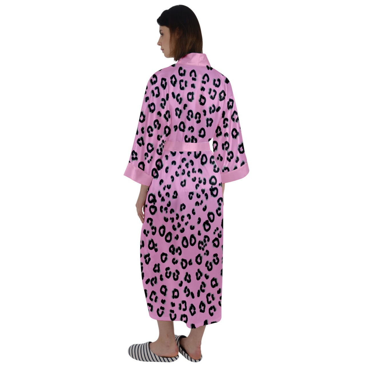 pink cheetah Satin Robe