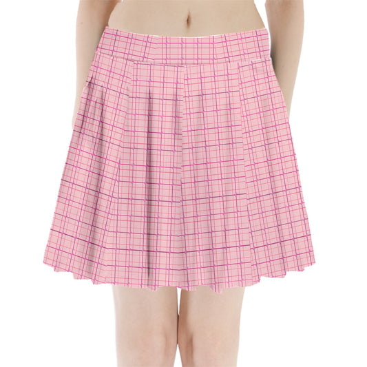 Pink y2k plaid Pleated Mini Skirt