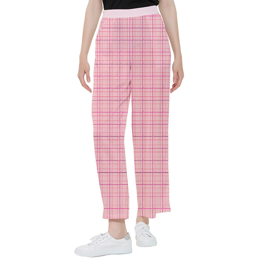 Pink y2k plaid Women's Pants