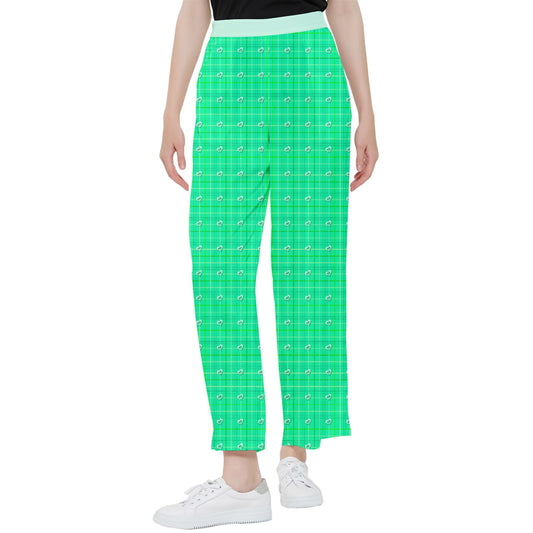 Green y2k plaid Women's Pants