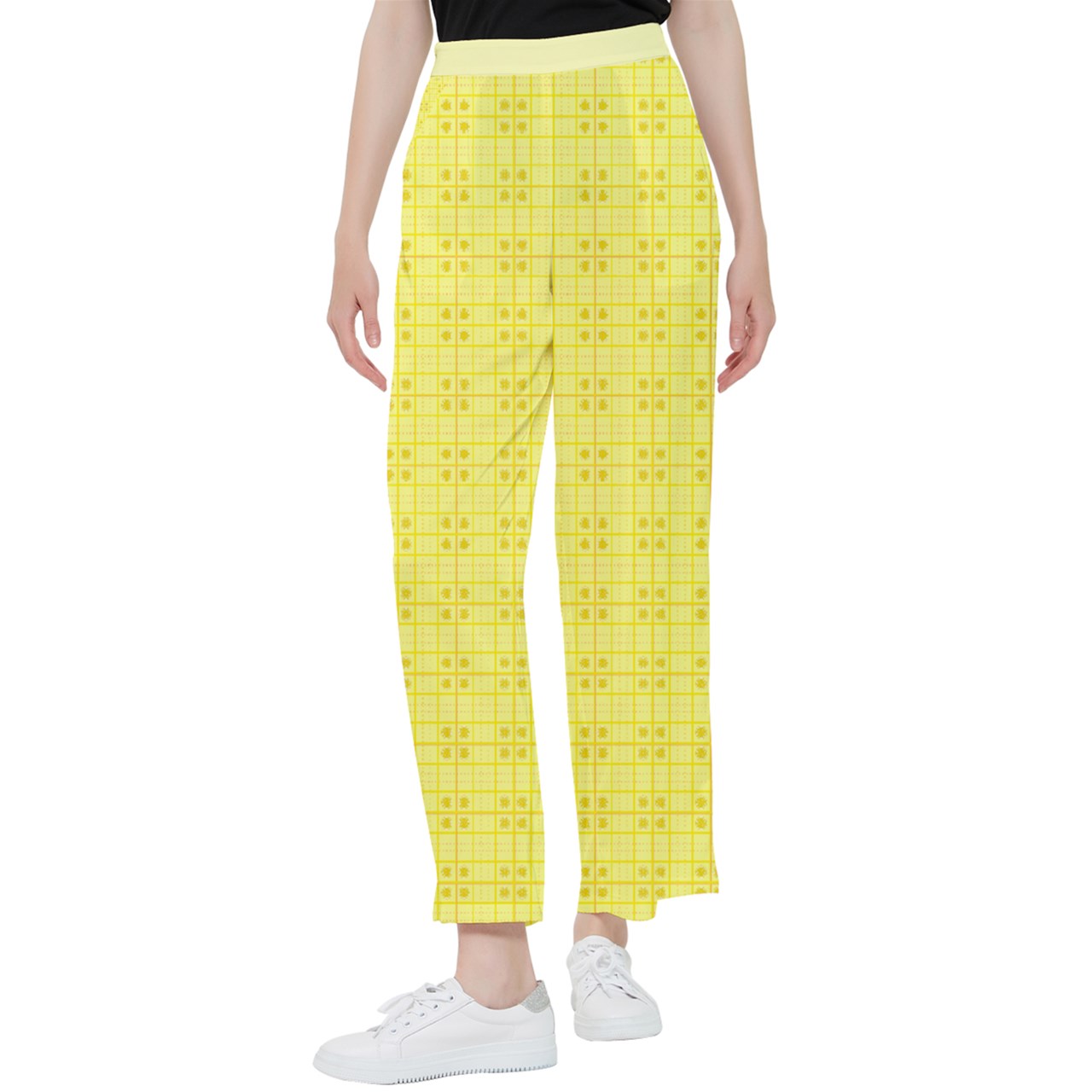 Yellow y2k plaid Women's Pants