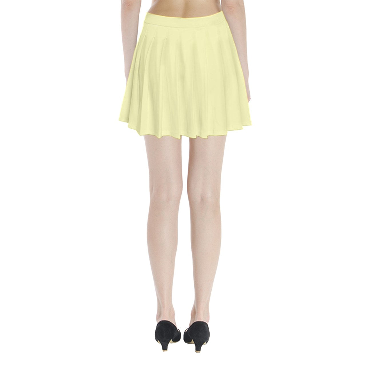 Icee Yellow Pleated Mini Skirt