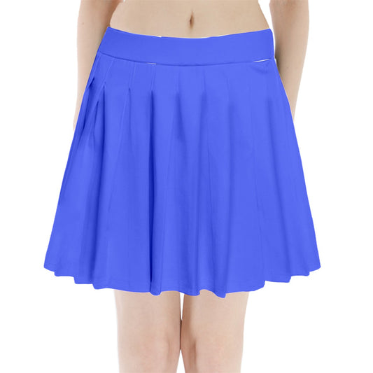 Hot Blue Pleated Mini Skirt