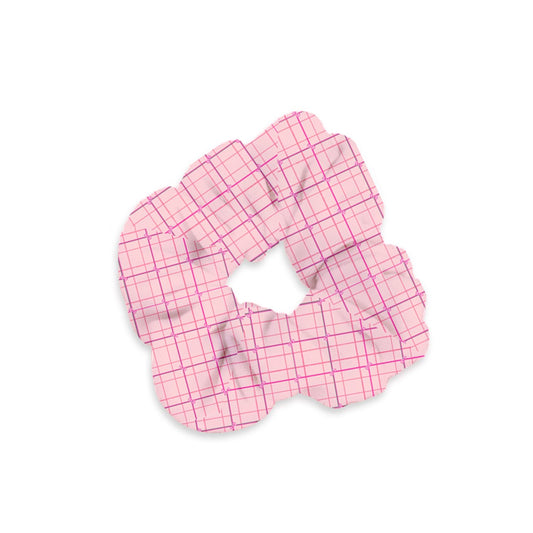 Pink y2k plaid Velvet Scrunchie