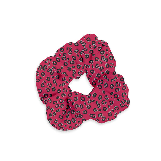 Red Cheetah Velvet Scrunchie