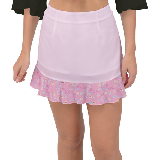 Candy Heart Lite Fishtail Mini Chiffon Skirt