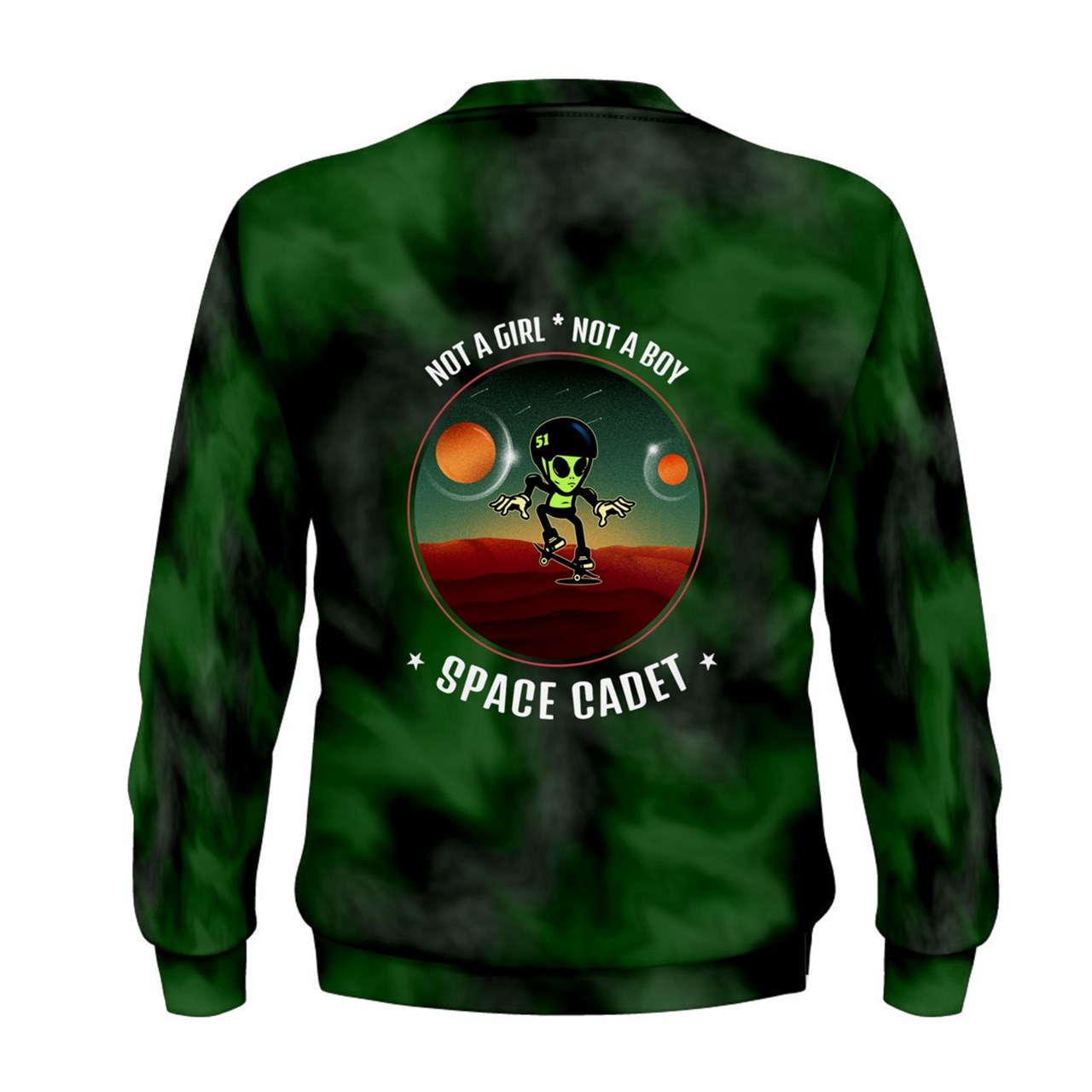 Green Tie Dye Space Cadet Sweatshirt
