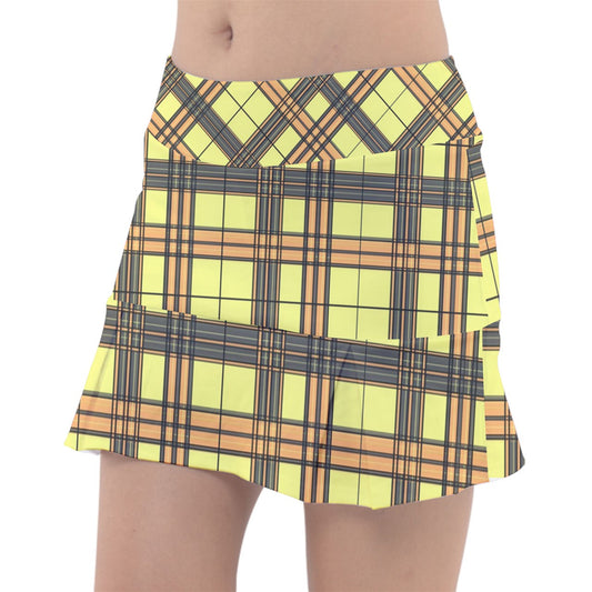 Alt Yellow y2k plaid Classic Tennis Skirt