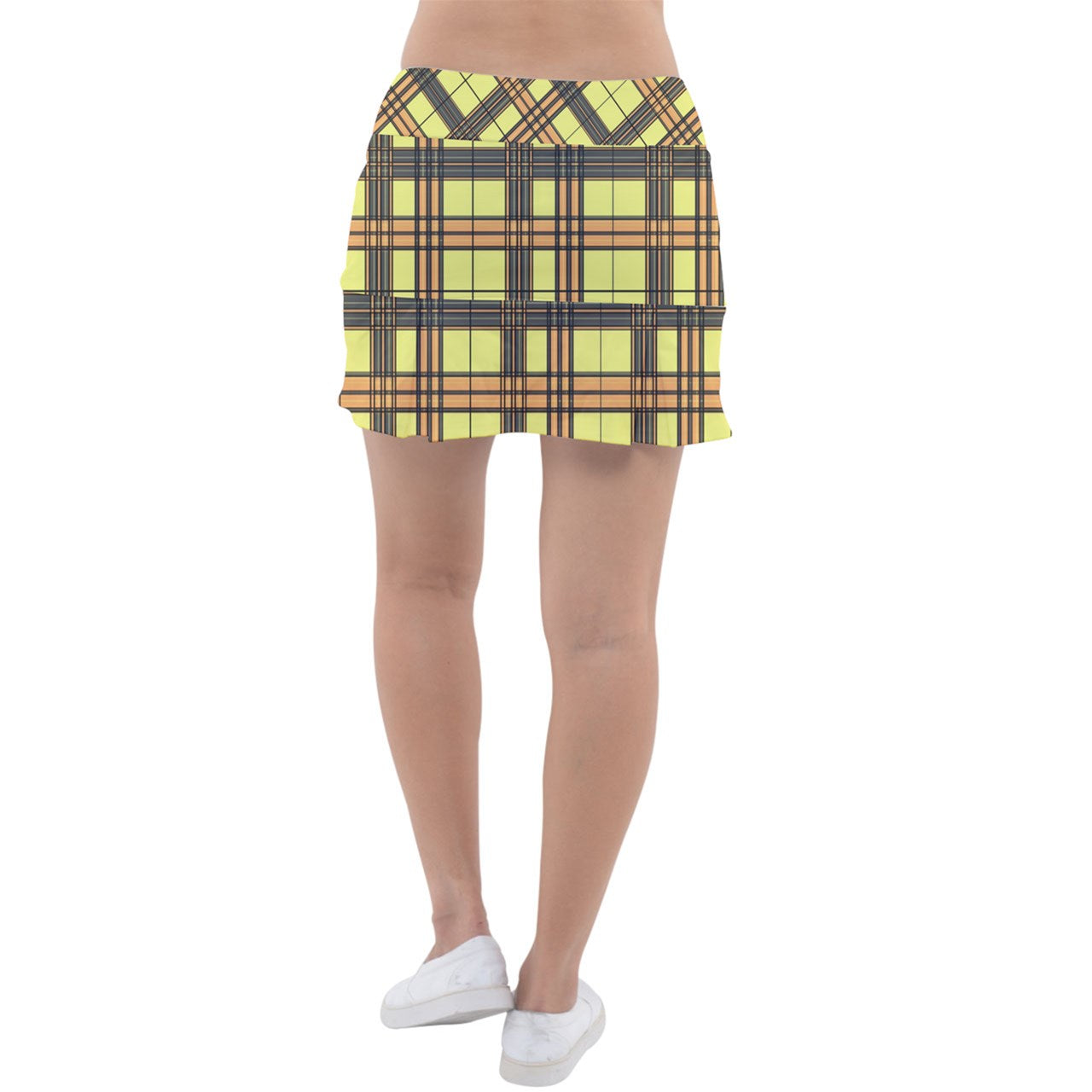 Alt Yellow y2k plaid Classic Tennis Skirt