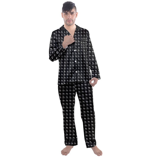 Spider Palm Long Sleeve Satin Pajamas Set